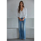 Darcey Cotton V-Neck | White