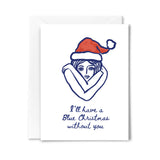 Blue Christmas Card