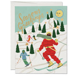 Snowy Slopes Holiday Card