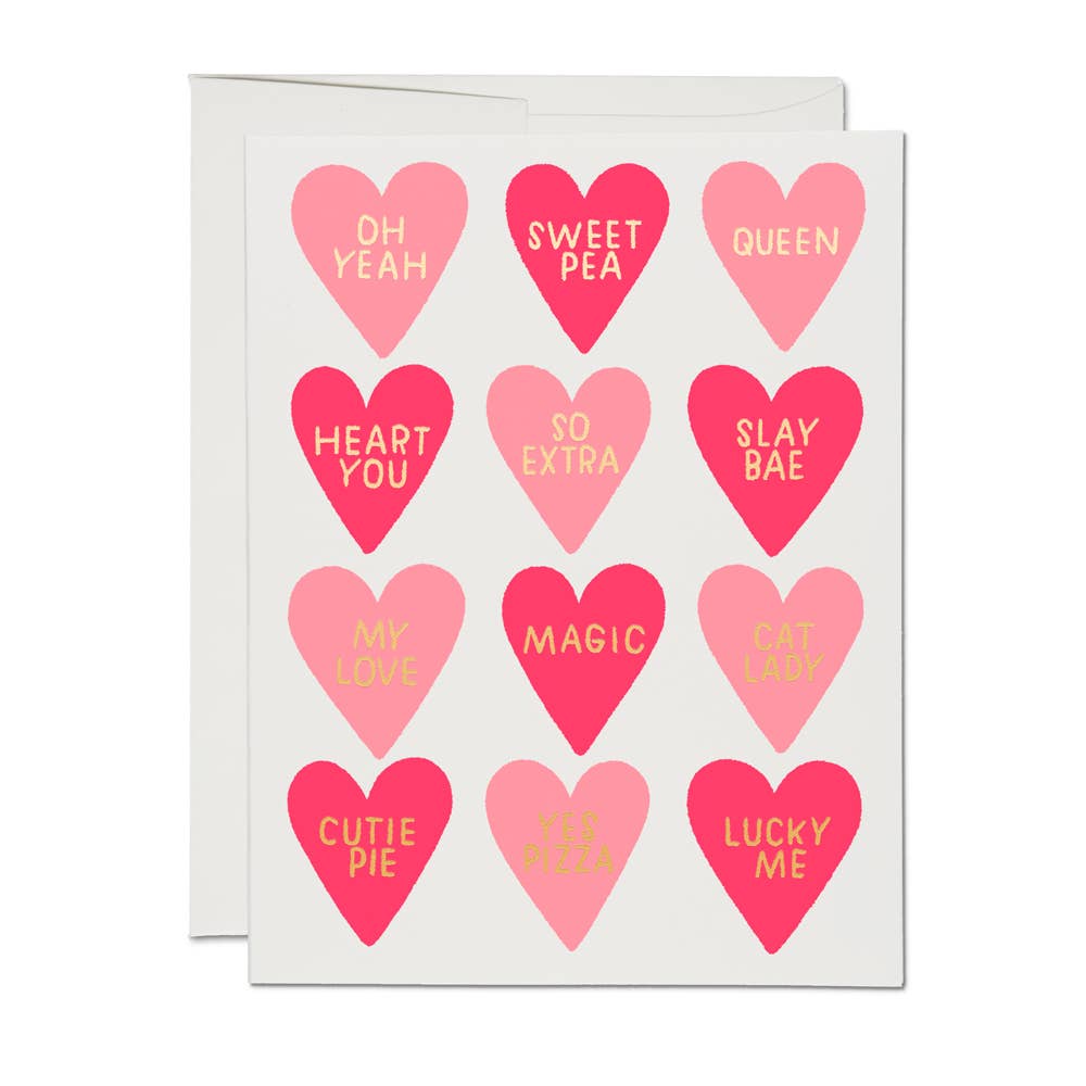 Conversation Hearts Card