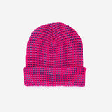 Grid Knit Beanie | Fuchsia