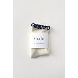 Petite Ruffled Modal Socks | White + Navy