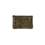 Small Zip Pouch | Snake Caramel