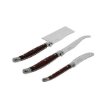 Laguiole 3-Piece Cheese Knife Set | Pakkawood