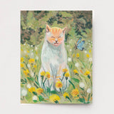 Dandelion Cat Card