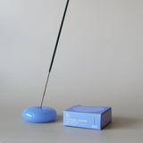 Bubble Incense Holder | Blue Milk Glass