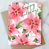 Poinsettia Holiday Card