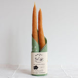 Pair of Beeswax Taper Candles | Carrots