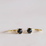Huggie Earrings | Obsidian