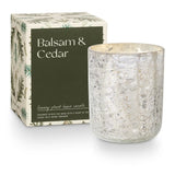Mercury Glass Candle | Balsam + Cedar