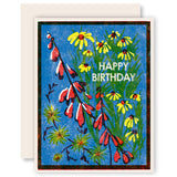 Blue Sky + Wildflowers Birthday Card