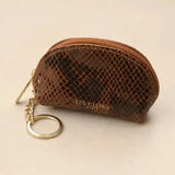 Leather Key Case | Camel Snake