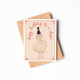 Happy Birthday Classic Statue Bust Card