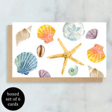 Sea Shell Mini Boxed Notes | Set of 6