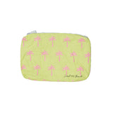 Water Resistant Pouch | Neon Yellow Palms