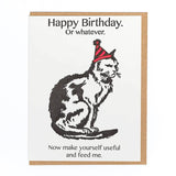 Cranky Cat Birthday Card