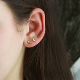 Opal Star + Moon Studs | 18K GV