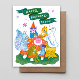 Animal Party Birthday Card