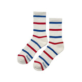 Striped Boyfriend Socks | Red + Blue
