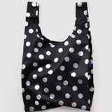 Standard Baggu | Silver Metallic Polka Dot