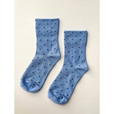 Polka Dot Sneaker Socks | Blue + Navy