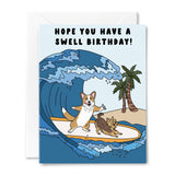 Surfing Dogs Birthday Card