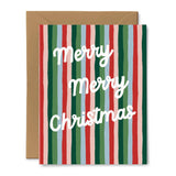 Merry Merry Striped Card