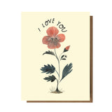I Love You Flower Faces Card