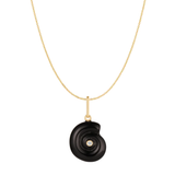 Nautilus Rae Charm Necklace | Onyx