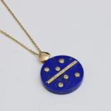 Lapis Charm Necklace | 10K Gold