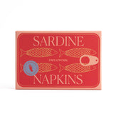 Set of 4 Cocktail Napkins | Sardine