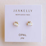 Double Stud Stack | Whte Opal