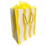 Small Gift Bag | Yellow Fussy Stripe