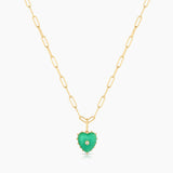 Isabel Paper Chain Necklace | Chrysoprase