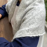 Mohair Pointelle Shawl | Pearl