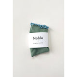 Petite Ruffled Modal Socks | Sea Glass + Powder Blue