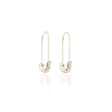 Safety Pin Hoop Earrings | Sterling Silver