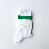 Varsity Her Socks | White + Kelly