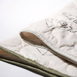 Vintage Parachute Lining Quilt | Cream + Olive