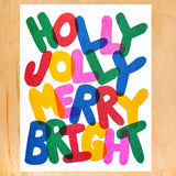 Holly Jolly Merry Bright Card