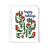 Happy Holidays Flower Card