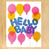 Hello Baby Balloons Card