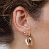 Sun Studs | White Opal
