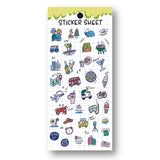 Clear Sticker Sheet | Travel 01
