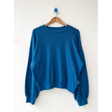 Pointelle Core Sweatshirt | Sea Blue