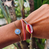 Alli Friendship Bracelet | Pink Stripe
