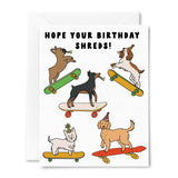 Skateboarding Dogs Birthday Card