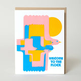 Bird Flock Baby Card