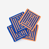 Columns Coaster Set | Cobalt