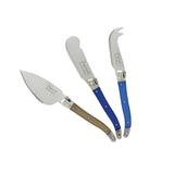 Laguiole 3-Piece Cheese Knife Set | Cream + Blue